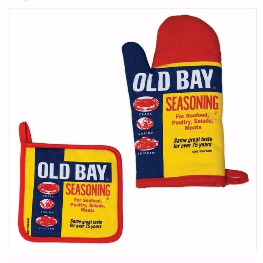 Old Bay Kitchen Set Mitten and Pot Holder - NEW FAST SHIP